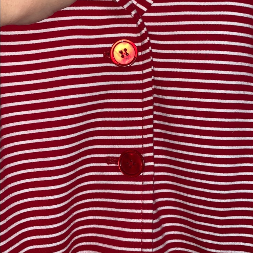Talbots | Red & White 3 Button Blazer - Picture 2 of 4